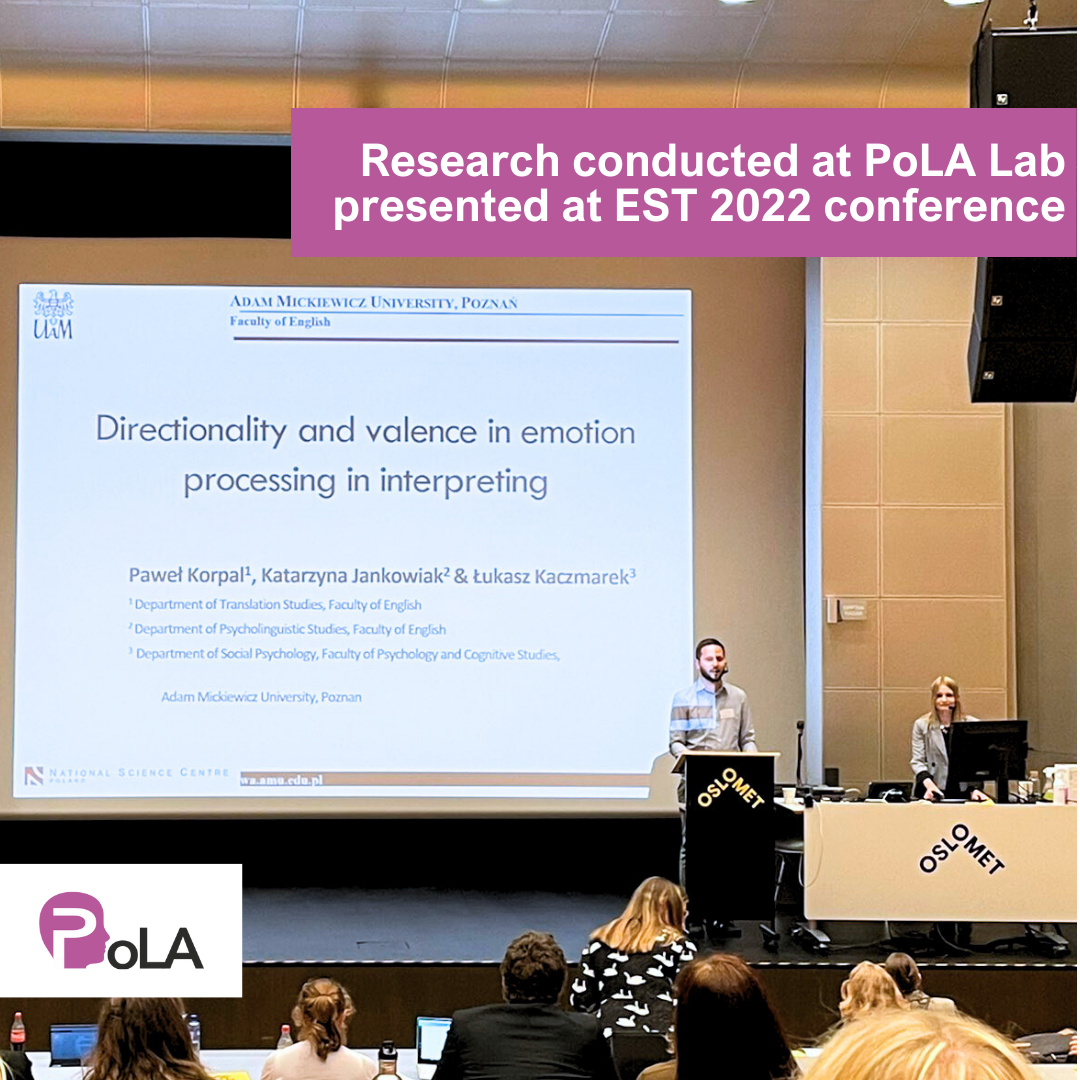 Dr. Paweł Korpal and Dr. Katarzyna Jankowiak at the EST 2022 conference.